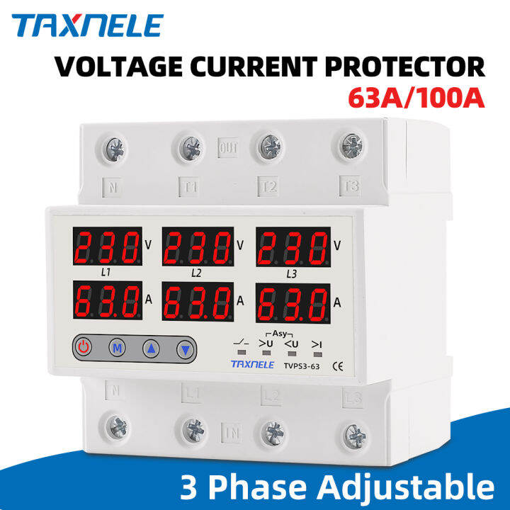 Din Rail Phase Voltage Relay P N Voltmeter Ammeter Over And Under