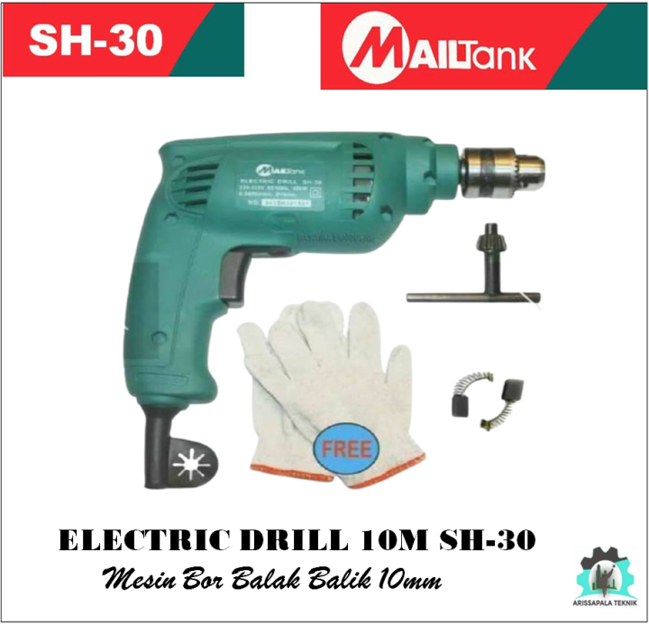 MESIN BOR LISTRIK BESI KAYU 10MM Sh30 ELECTRIC DRILL MAILTANK BOR MURAH