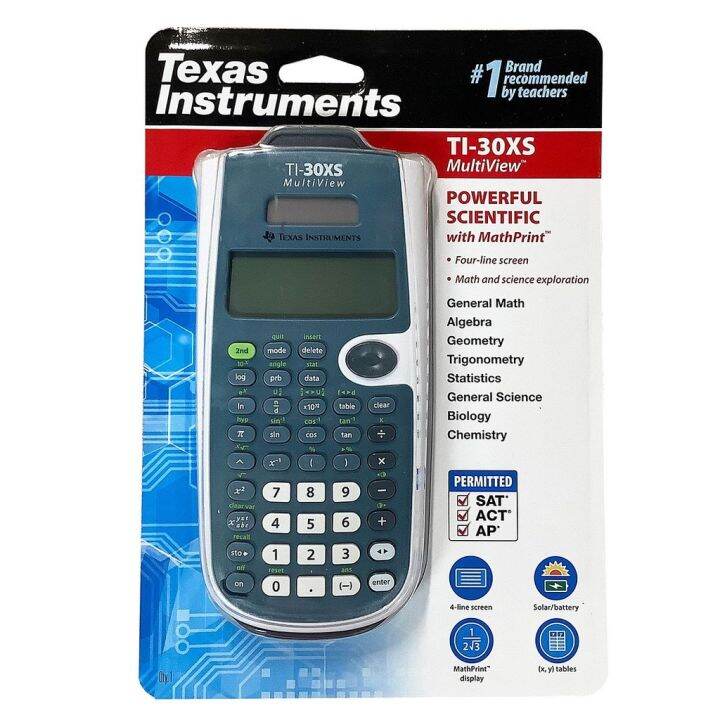 Texas Instruments Ti Xs Multiview Line Scientific Calculator Blue