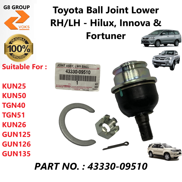 Toyota Ball Joint Lower LH RH Toyota Hilux Innova Fortuner 43330