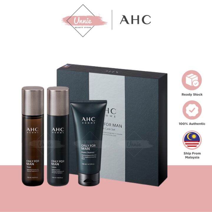 Ahc Only For Man Skin Care Pieces Set Facial Cleanser Face Wash