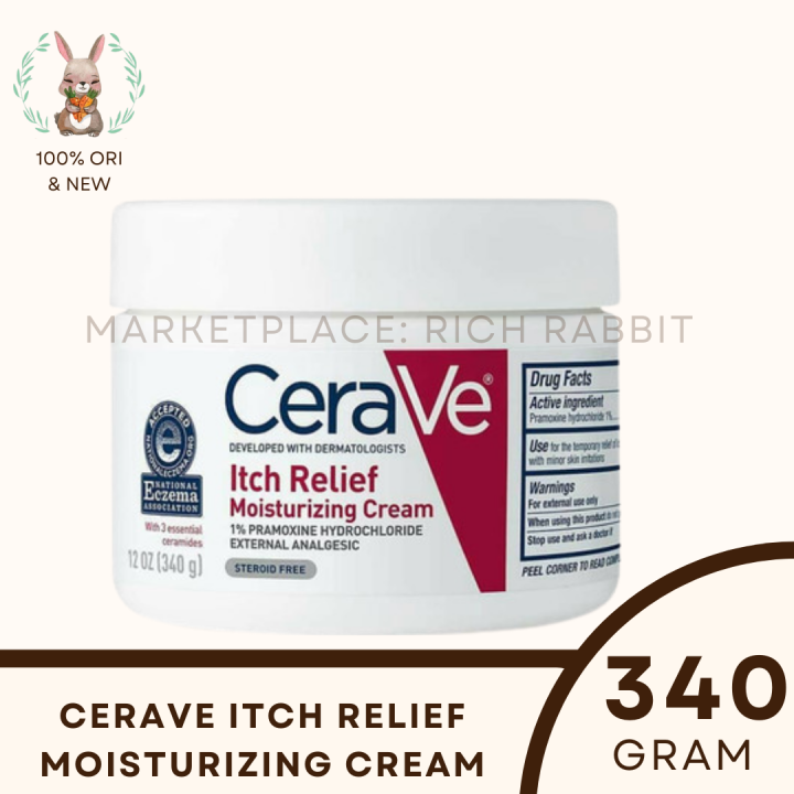 Cerave Itch Relief Moisturizing Cream 12 Oz Krim Penghilang Gatal