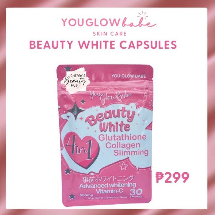 New Beauty White 4in1 Glutathione By You Glow Babe Lazada PH