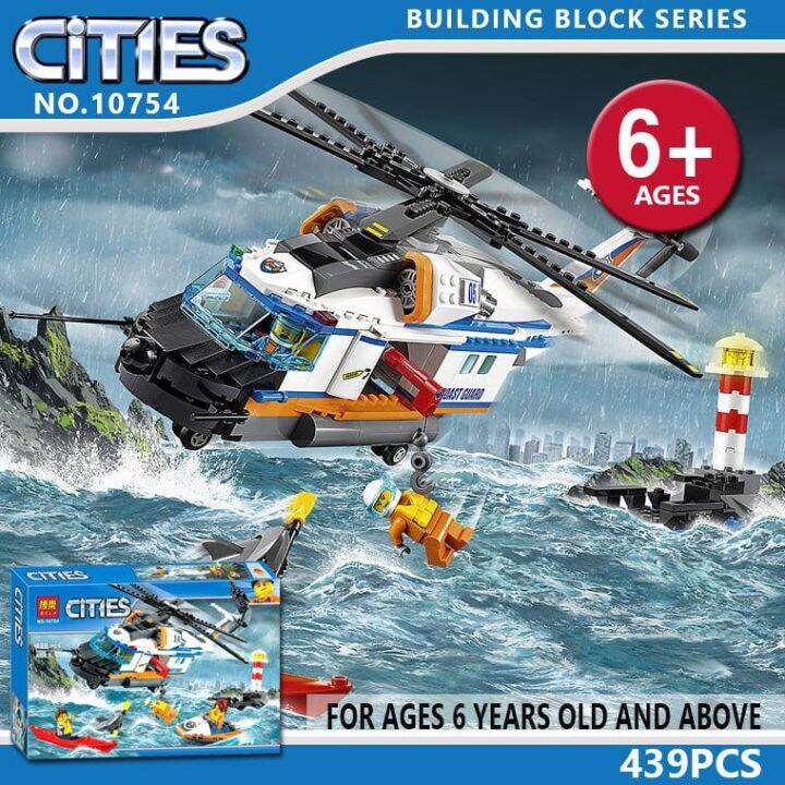 Bela Lego Cities Coast Guard Heavy Duty Rescue Helicopter Lazada Ph