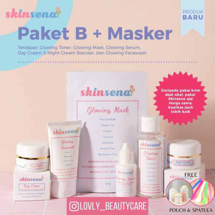 Skinsena Glowing Series Paket Lengkap B Plus With Masker Lazada