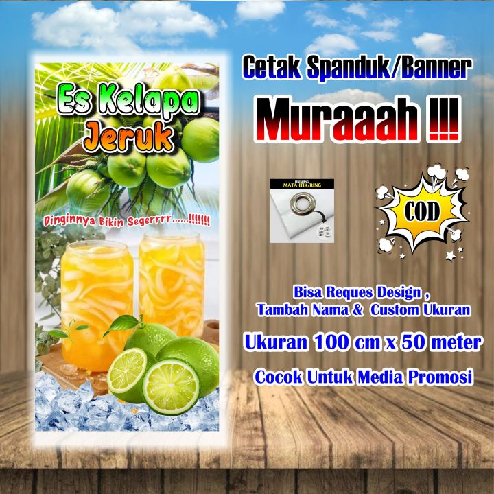 Spanduk Banner Es Kelapa Jeruk Ukuran X Lazada Indonesia