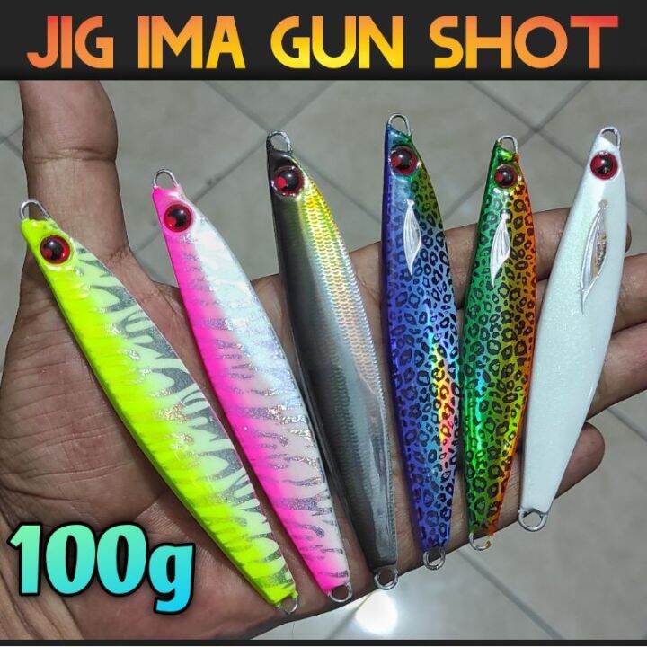 Metal Jig 80g GID Glow In The Dark Ima Gun Umpan Jigging Auto Strike