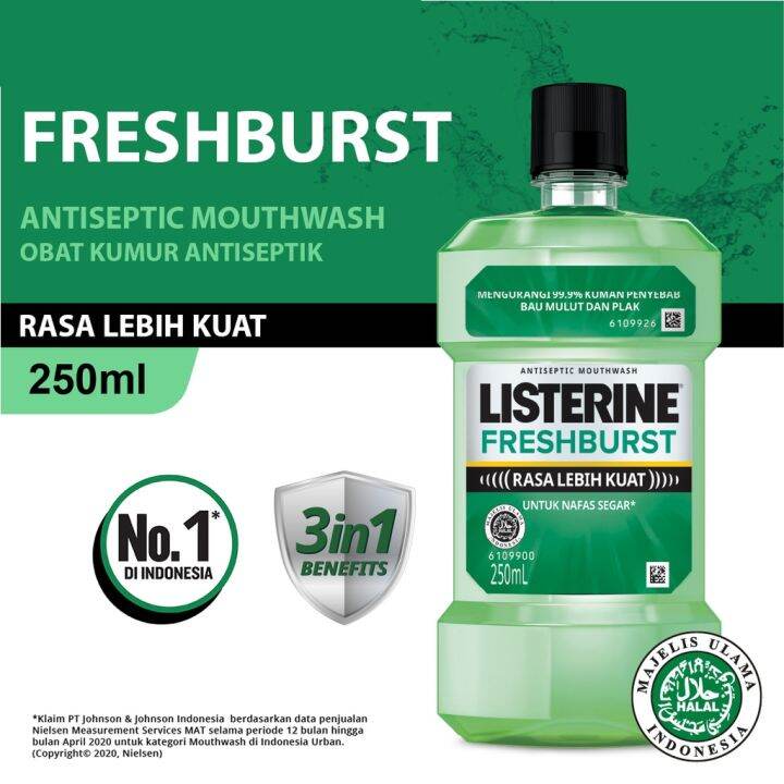 Listerine Fresh Burst Antiseptic Mouthwash Obat Kumur Antiseptik