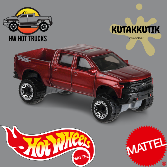 Hot Wheels 19 Chevy Silverado Trail Boss LT Merah Pickup HW Hot Trucks