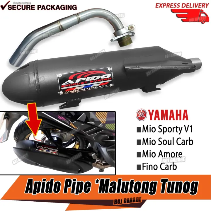 Mio Sporty Original Apido Muffler Soul Carb Amore Fino Carb Matte Black