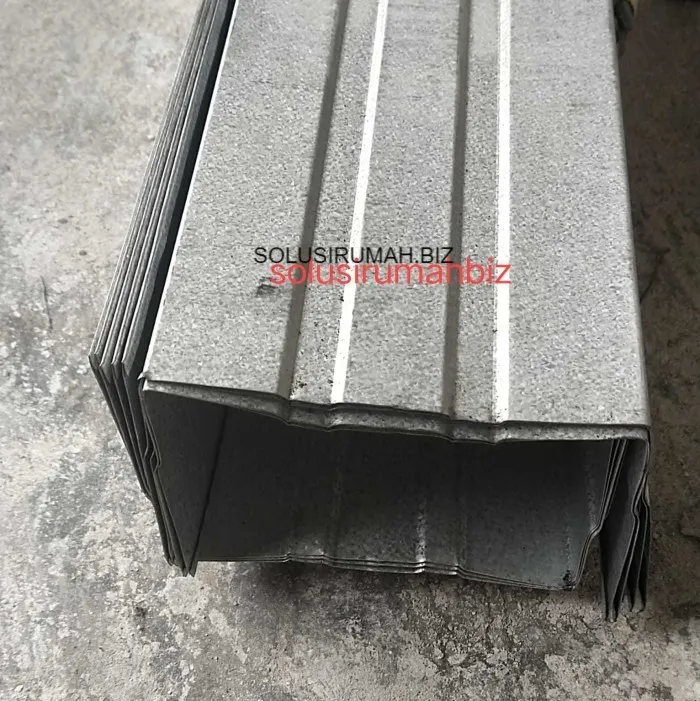 Talang Kotak Galvalum L Mm X Meter Galvanis Air Gutter Profil Metal