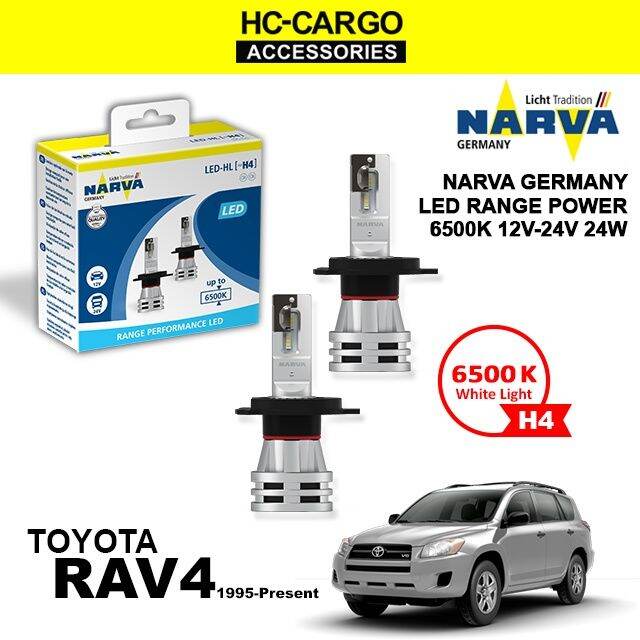 NARVA H4 12V 24V Range Performance LED Headlight Bulb Set For Toyota