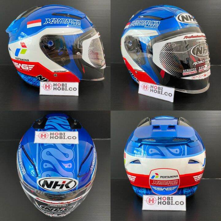 Helm Nhk Half Face R Mandalika Limited Edition Original Double Visor