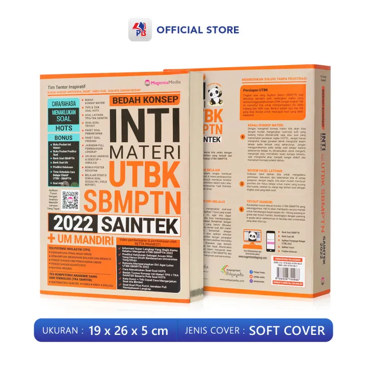 Buku Panduan Ujian Bedah Konsep Inti Materi UTBK SBMPTN 2022 Saintek