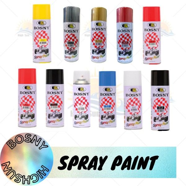 Bosny Acrylic Spray Paint Solid Colors Lazada Ph