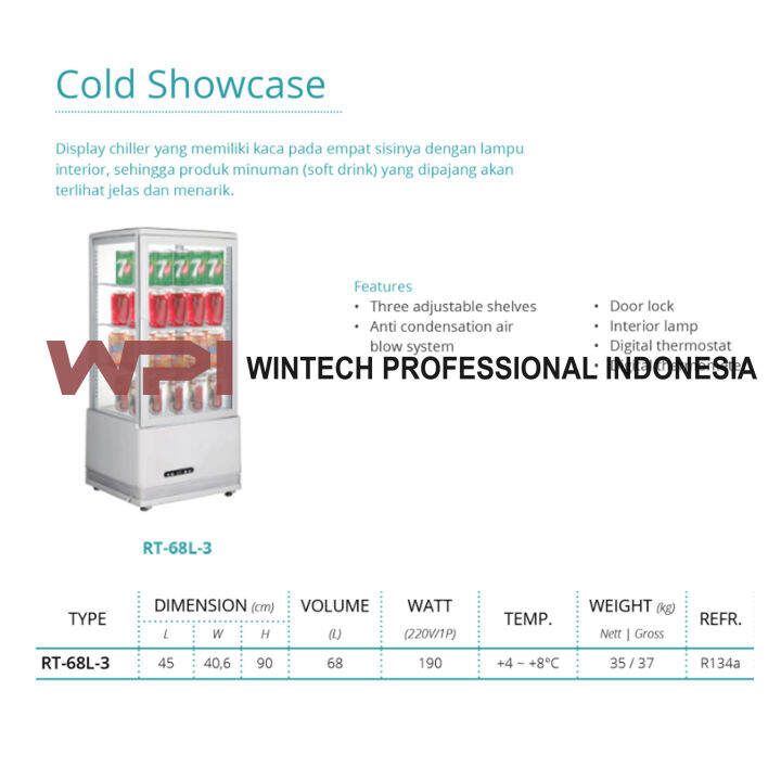 Gea Rt L Cold Showcase Display Minuman Soft Drink Dengan Kaca Di