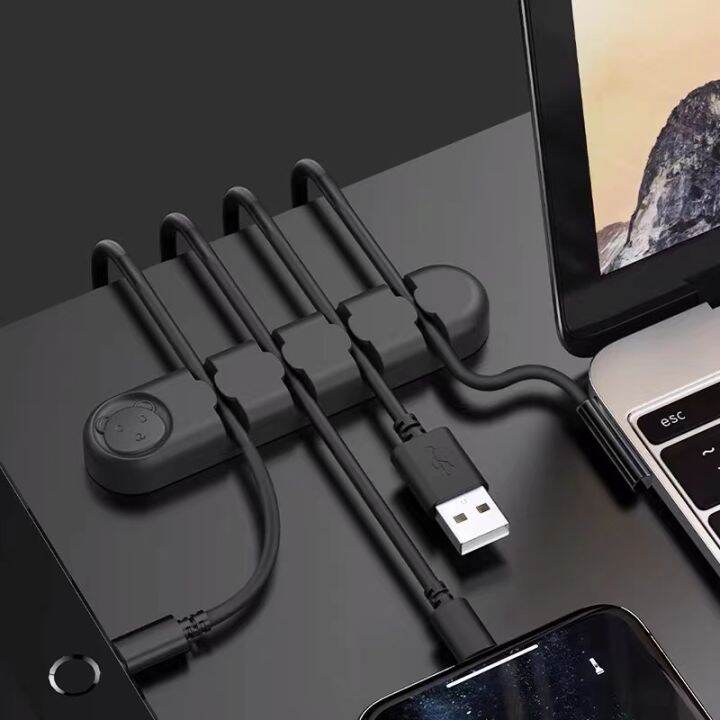 Wire Organizer Cable Organizer Silicone Usb Cable Winder Desktop Tidy