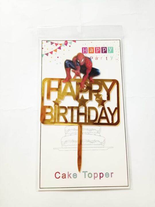 Topper Toper Cake Hiasan Kue Ulang Tahun Acrylic Akrilik Karakter