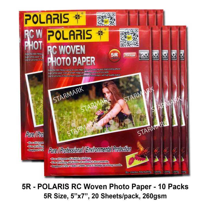 Packs Polaris Rc Woven Photo Paper Papers Photopaper Photopapers