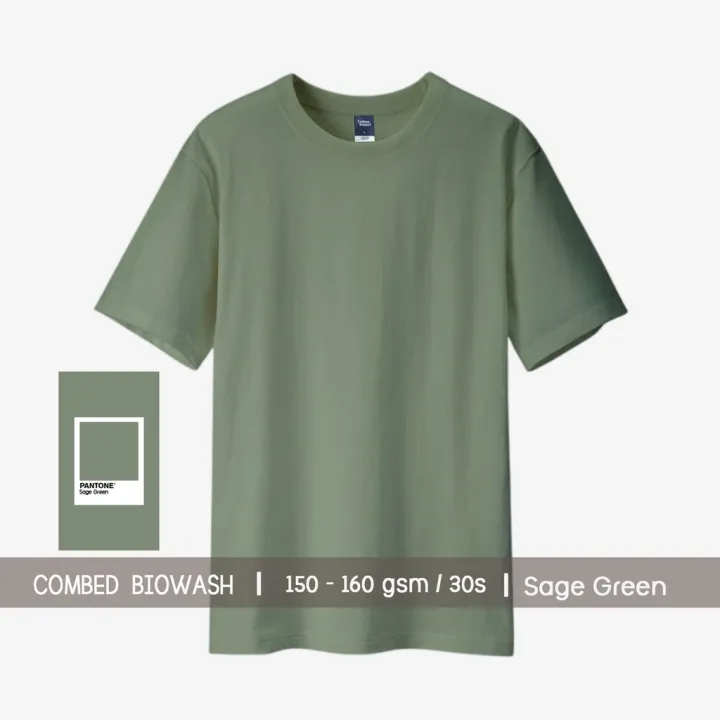 KAOS BASIC BIOWASH Sage COMBED BIOWASH 30s KAOS POLOS ULTRA SOFT