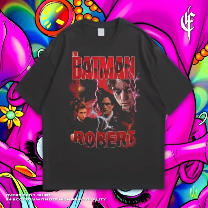 Psycho Crucify The Batman Robert Pattinson Oversized T Shirt Kaos The