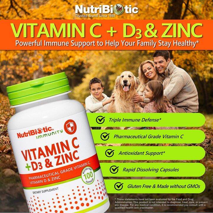 Nutribiotic D C Zinc Immunity Vitamin C D Zinc