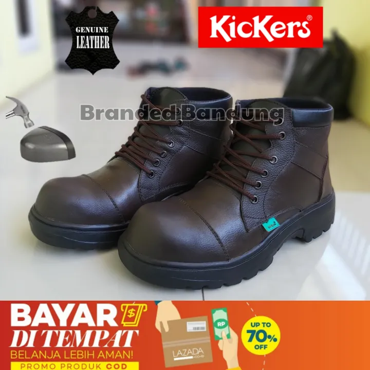 Sepatu Boots Kickers Comando Ujung Besi Sefty Safety Sepatu Boots