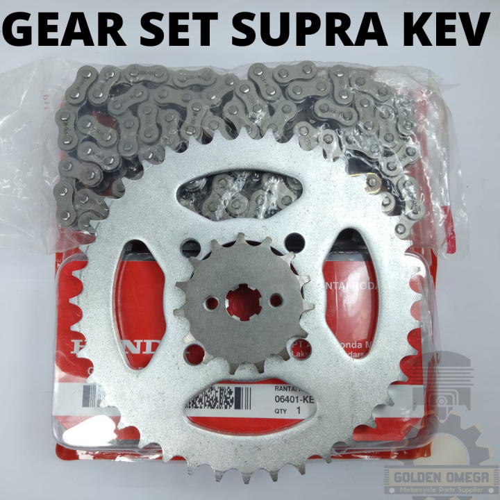 Gear Set Supra X Fit Kev Ahm Honda Gir Rantai Gigi Tarik Paket Komplit