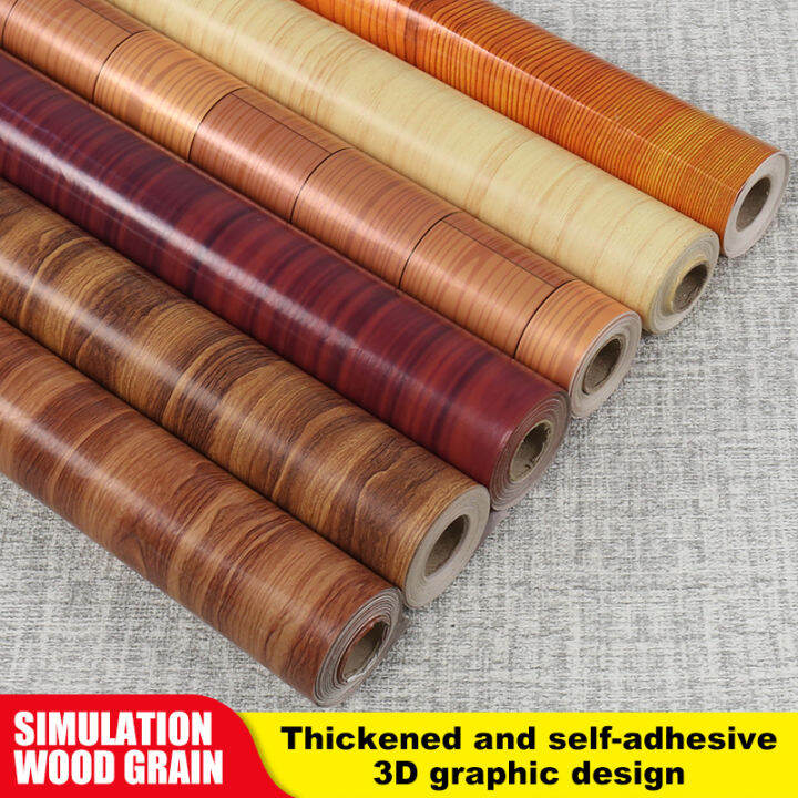 Wallpaper M Cm Wood Grain Pattern Pvc Self Adhesive Waterproof