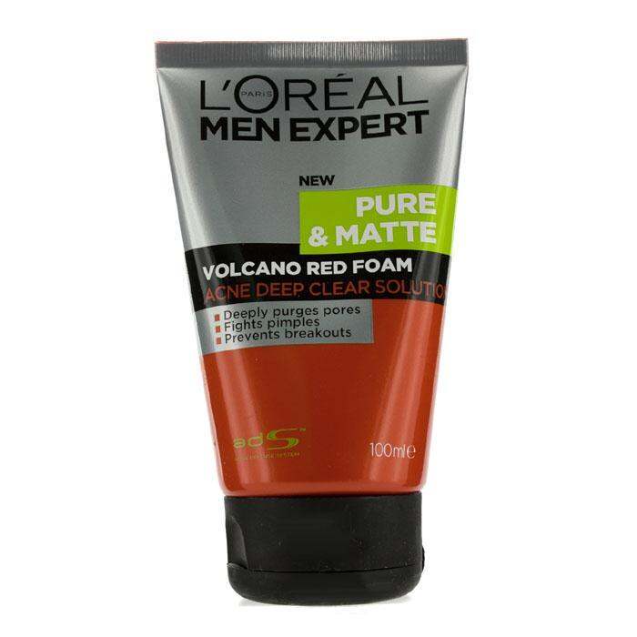 L Oreal Men Expert Pure Matte Volcano Red Foam Tube 100ml 3 4oz