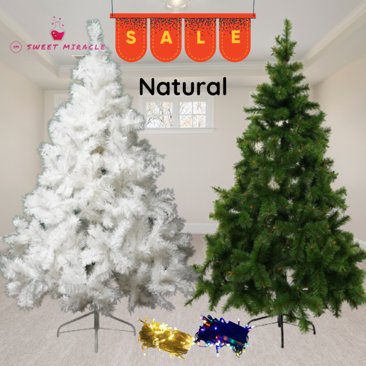 Pohon Natal Premium Tipe Natural Pohon PVC Ukuran 180cm 6Feet Pohon