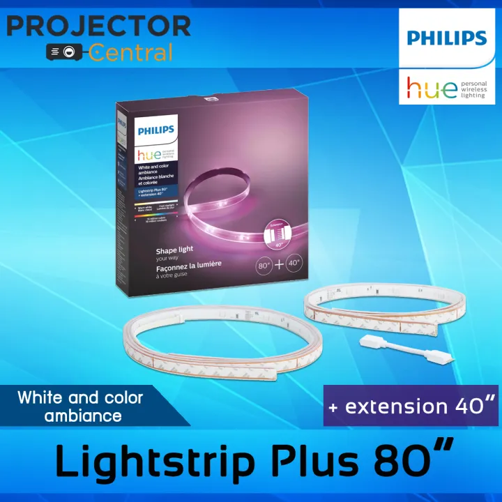 Philips Hue Lightstrip Plus M Base Kit M Extension Bundle Non