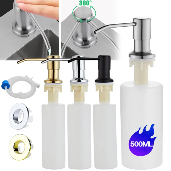 COD SUS304 Stainless Steel Kitchen Sink Liquid Soap Pump Dispenser