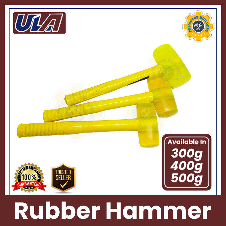 ULA Rubber Mallet Good Resilience Removable Transparent Rubber Hammer