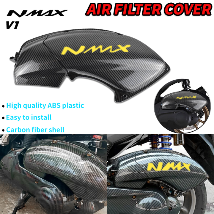 Pinph Yamaha Nmax V Air Filter Cover Carbon With Logo Emblem For Nmax