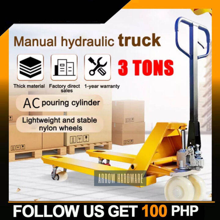 Hydraulic Pallet Truck 3 Ton Capacity Hand Pallet Truck Forklift Truck