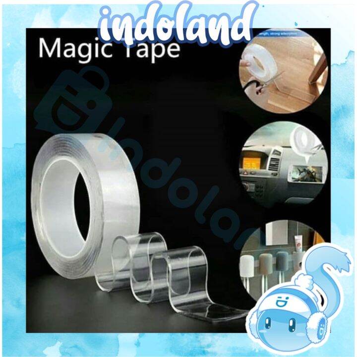 Indoland R Double Tape Nano Tape Ivy Grip Tape Bening Multifungsi