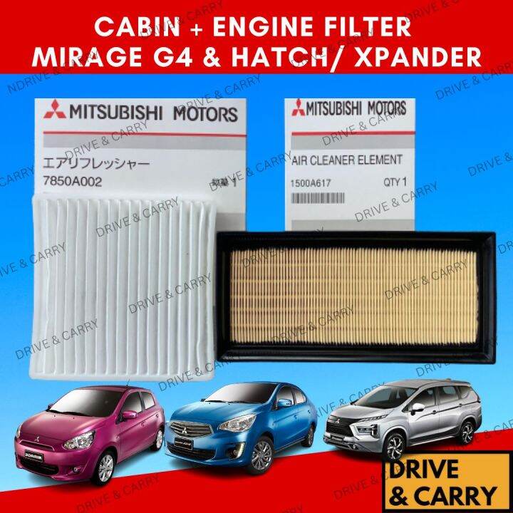 Bundle Air Filter And Cabin Filter Mitsubishi Mirage G4 HB 2012 2022