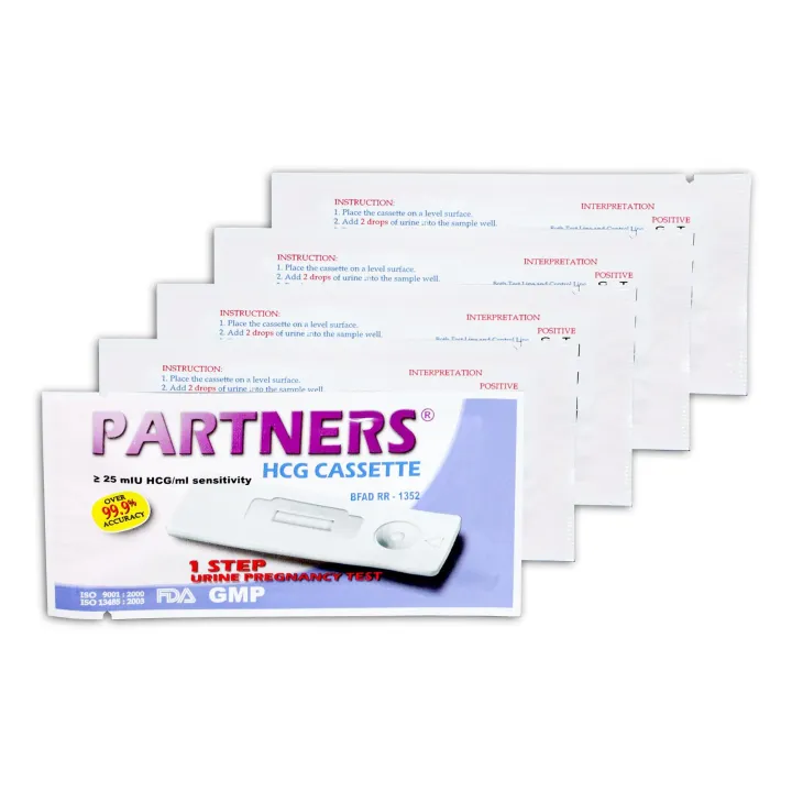 5pcs 10pcs Partners Pregnancy Strips Kit Set HCG Casette PT Early