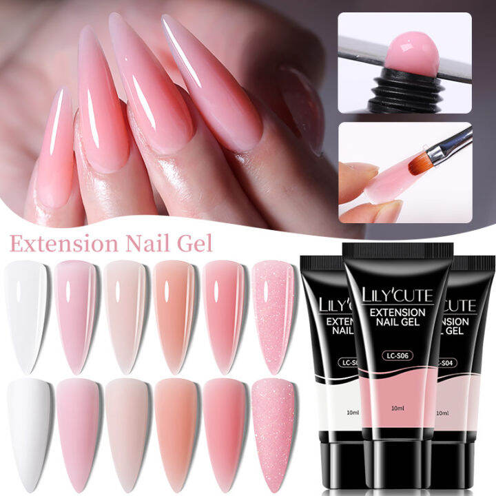 UR SUGAR LILYCUTE 10 Ml Quick Móng Gel Giả Nail Đánh Bóng UV Nude Nhũ