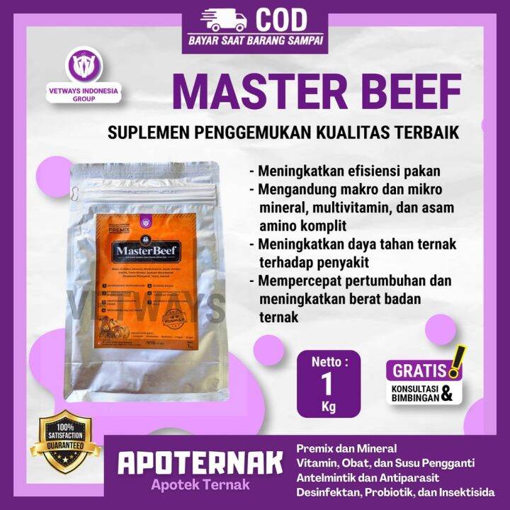 Master Beef Kg Premix Suplemen Penggemukan Sapi Kambing Domba