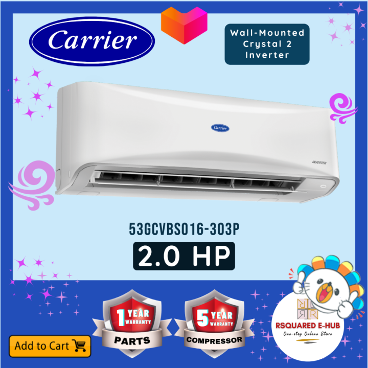 Carrier Crystal Inverter Split Type Wall Mounted Air Conditioner Eco