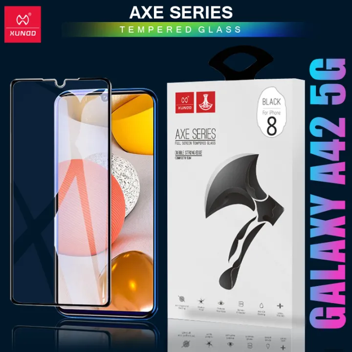 XUNDD Axe HD Clear Full Adhesive Tempered Glass For Samsung Galaxy A42