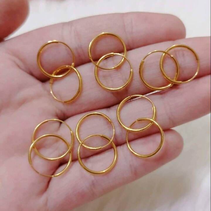 Pawnable 18k Saudi Gold HOOP EARRINGS Lazada PH