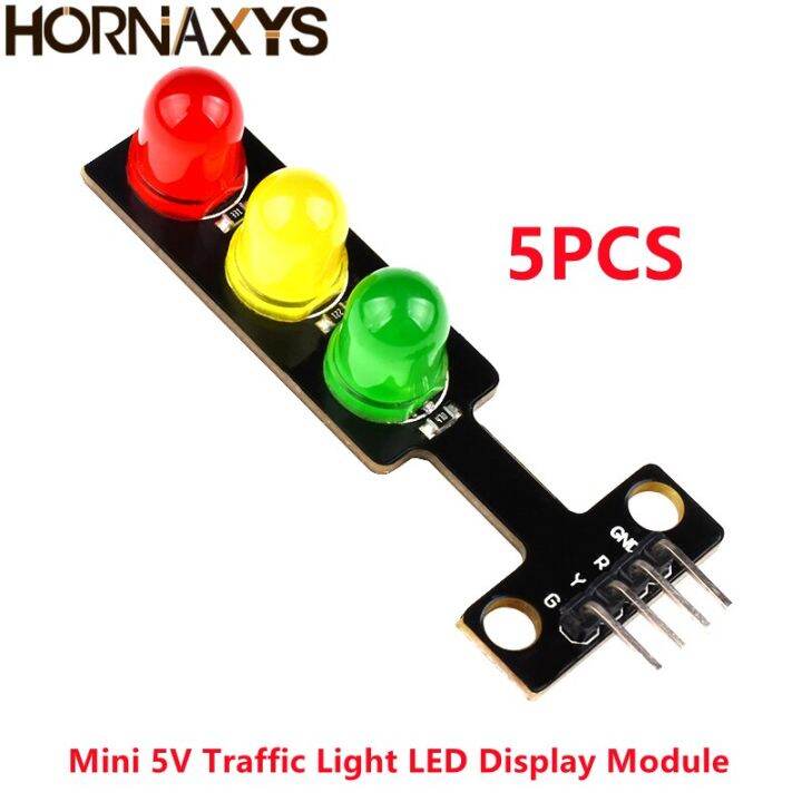 5Pcs Mini 5V Traffic Light LED Display Module For Arduino Red Yellow