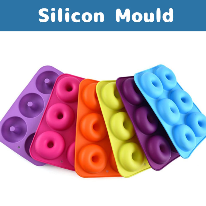 Silicone Mold 6 Cavity Donut Handmade Soap Mold Silicone Craft DIY