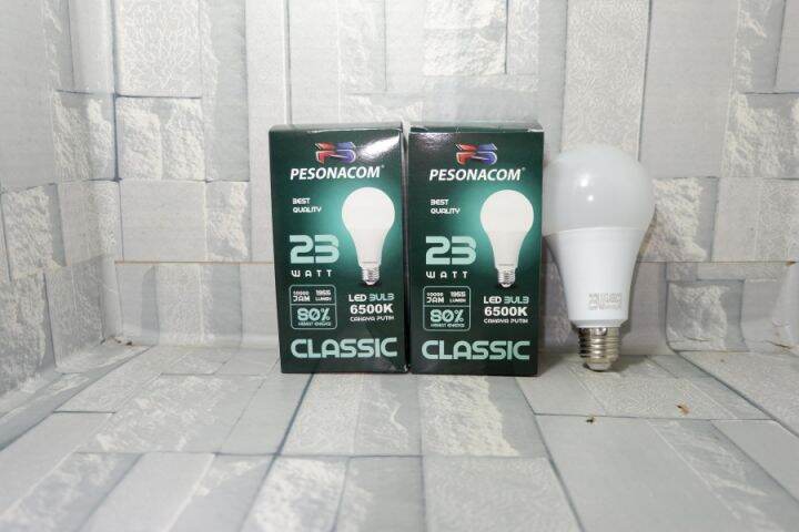 Bohlam Pesonacom Classic Watt Lampu Led Bulb Cahaya Putih Lazada