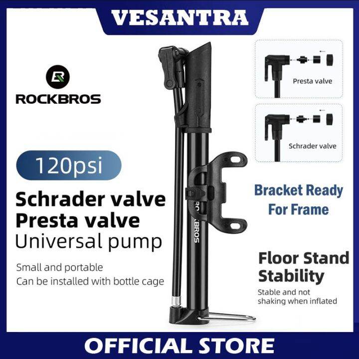 Rockbros MFP01 Pompa Sepeda Mini Floor Pump Portable Meter 120 PSI