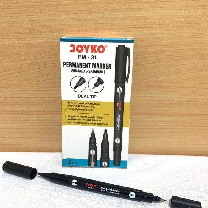 Pulpen Spidol Permanen Joyko Pm Dual Tip Lazada Indonesia