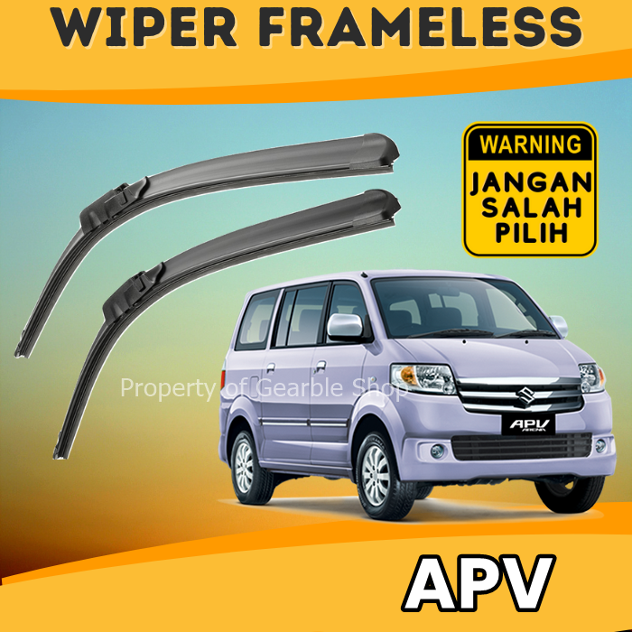 Wiper Suzuki Apv Wiper Mobil Frameless Karet Kaca Depan Mobil Sepasang